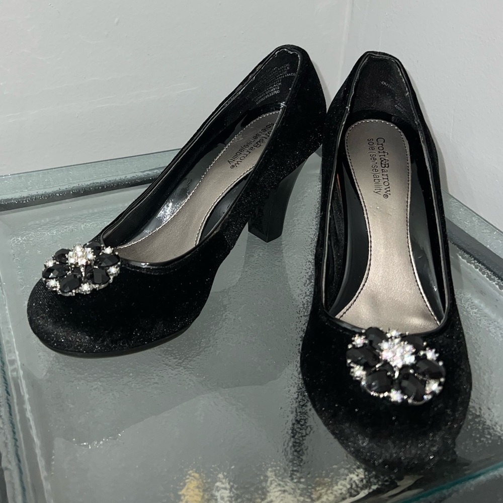 Croft & Barrow Sole (Sense)ability black plush heels